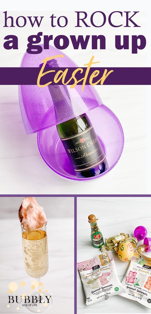 How to rock a grown up easter champagne in an easter egg, cotton candy champagne, and bubbly treats for filling easter eggs