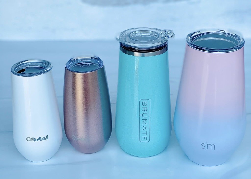 Champagne tumblers put to the test:  Obstal, Swig, BruMate and Simple Modern