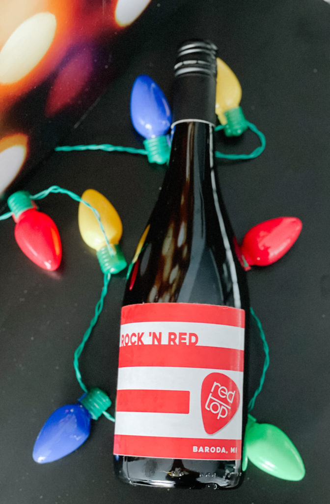 Red Top's Sparkling Red Wine that pairs perfectly with chocolate.
