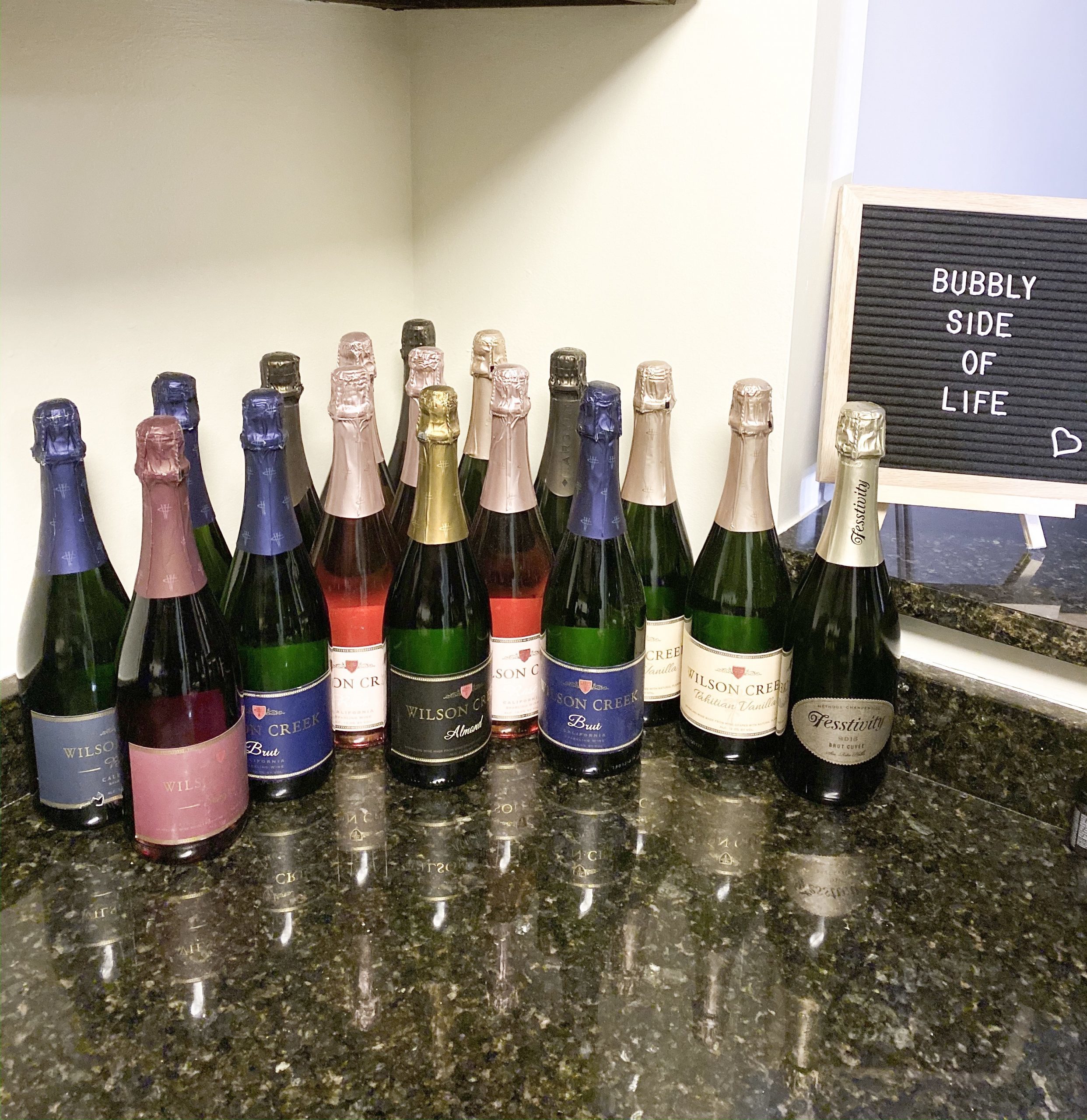 The Bubbly Side of Life's collection of Sparkling Wines from the Wilson Creek Winery