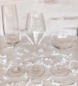 Champagne glasses including the Champagne flute, champagne coupe and Champagne tulip