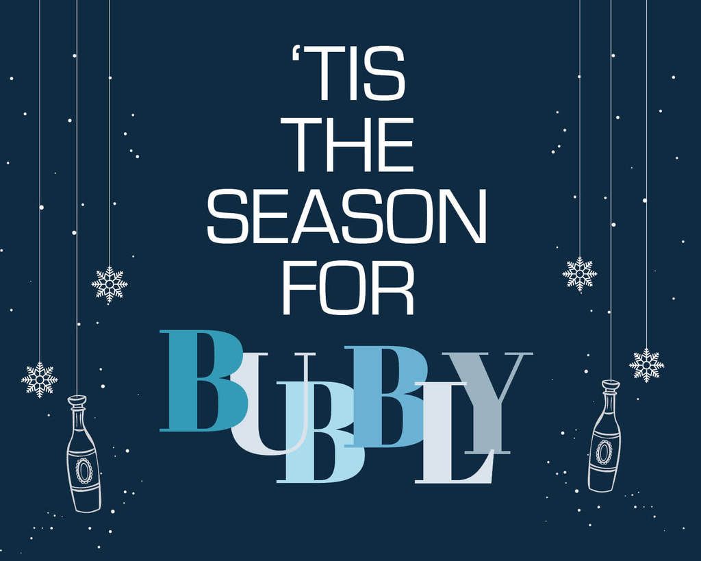 Bubbly Side of Life custom holiday label to go over any bottle of bubbly.
