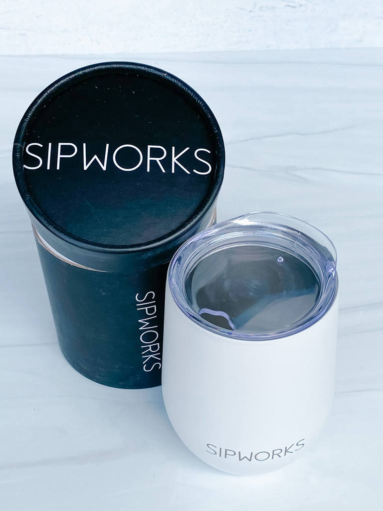 Sipworks wine tumbler with lid