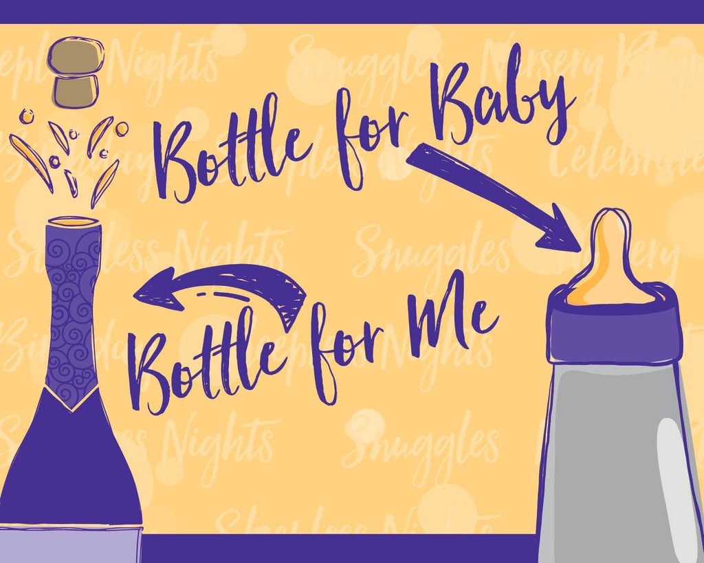 Bubbly Side of Life new mom label for bubbly bottle
