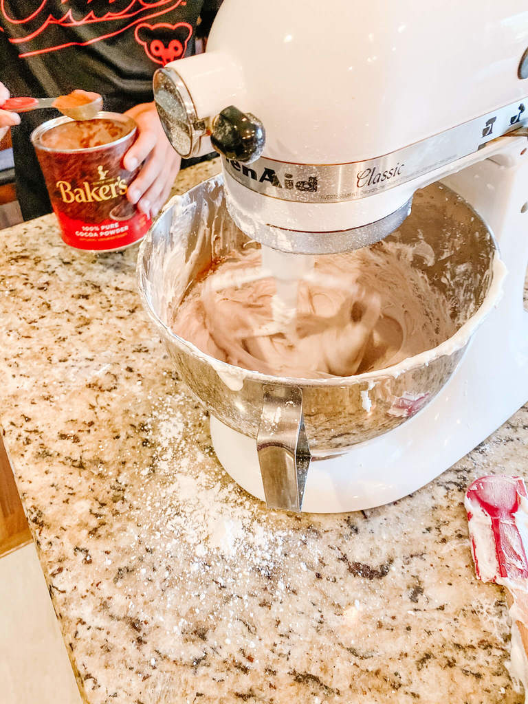 Chocolate, bubbly buttercream frosting...super easy and delicious recipe.