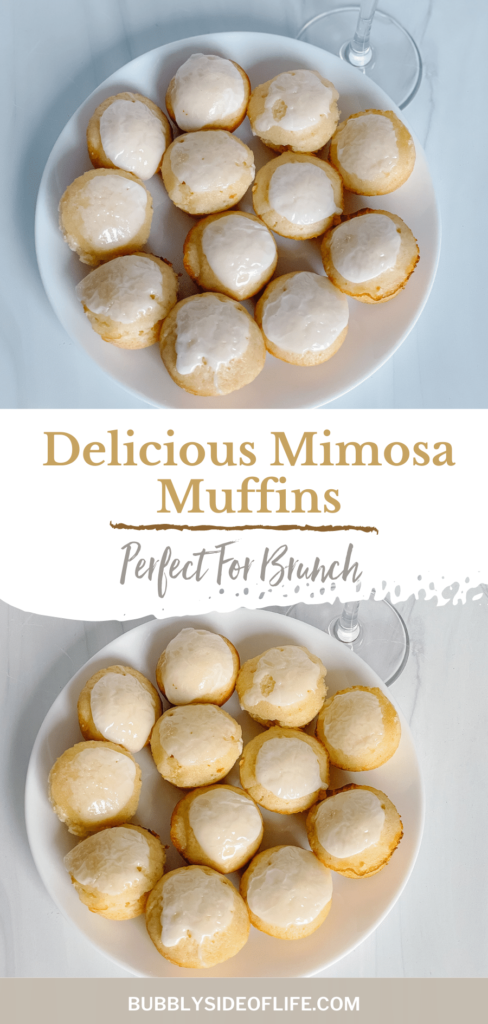 Is any breakfast really complete without mimosas? Well, how about mimosa muffins? An easy way to create a themed mimosa brunch. Bottomless mimosas and mimosa brunches are quite popular and quite frankly my favorite way to spend a Sunday. Create your perfect brunch menu with our Mimosa Muffin recipe! These muffins are easy to make and taste delicious!