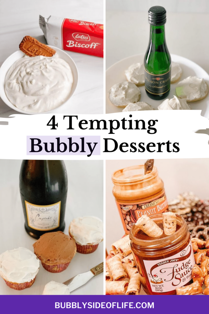We have rounded up our most popular bubbly desserts to date and put them all here for you! A Chartreaterie Board inspired by Jenny's Cookies, dessert dip, sugar cookies, and cupcakes. Perfect for party food! #desserts #champagne #sparklingwine