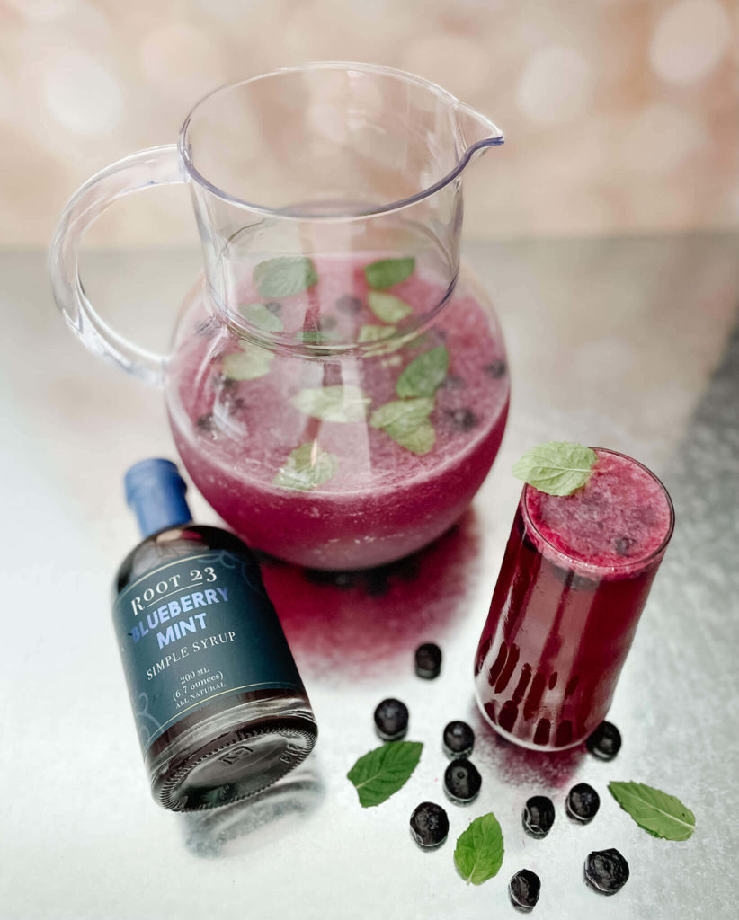 Root 23 Blueberry Mint Simple Syrup is the key ingredient in these 4th of July treats.