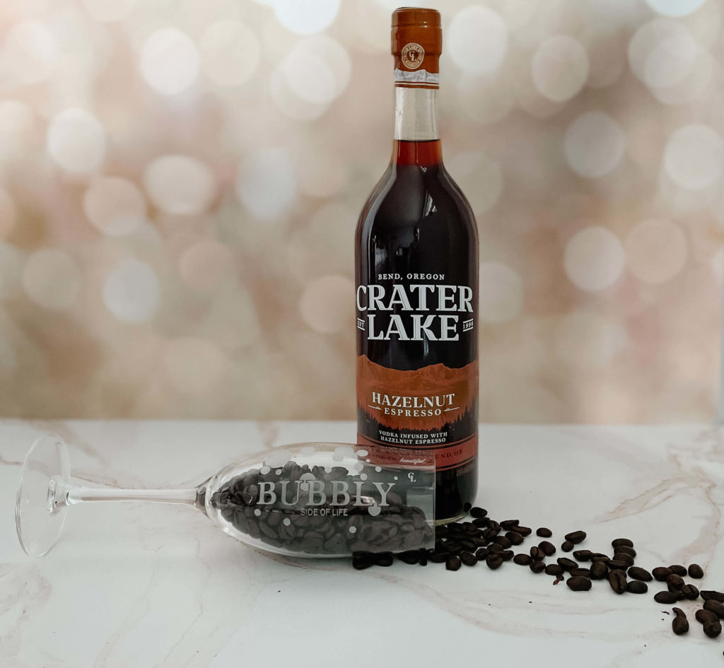Crater Lake Hazelnut vodka pairs perfectly with a biscotti cookie.
