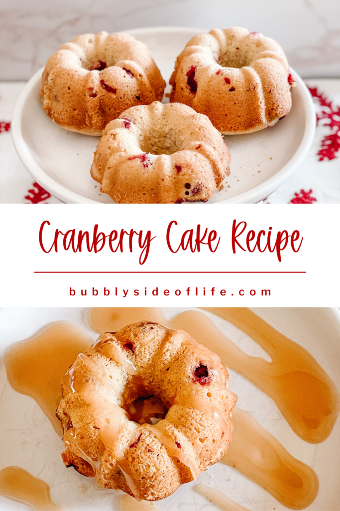 This homemade cranberry cake recipe is easy to make and can be baked in a normal bundt cake or mini bundt cake form. This simple, but delicious recipe is the perfect holiday dessert, breakfast idea, and is also a great addition to your next brunch menu. The secret ingredient in this recipe is of course sparkling wine and it pairs perfectly with our cranberry cocktail recipe. Check out our blog for the full recipes and follow along here for all things bubbly!