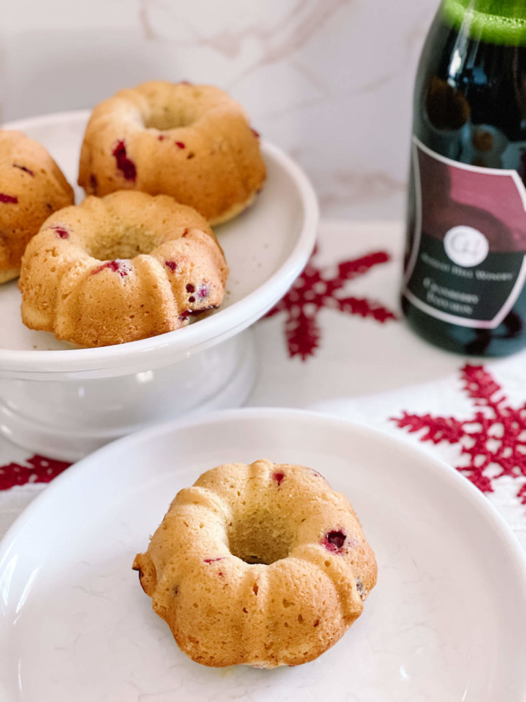 Cranberry desserts with sparkling cranberry wine, of course.