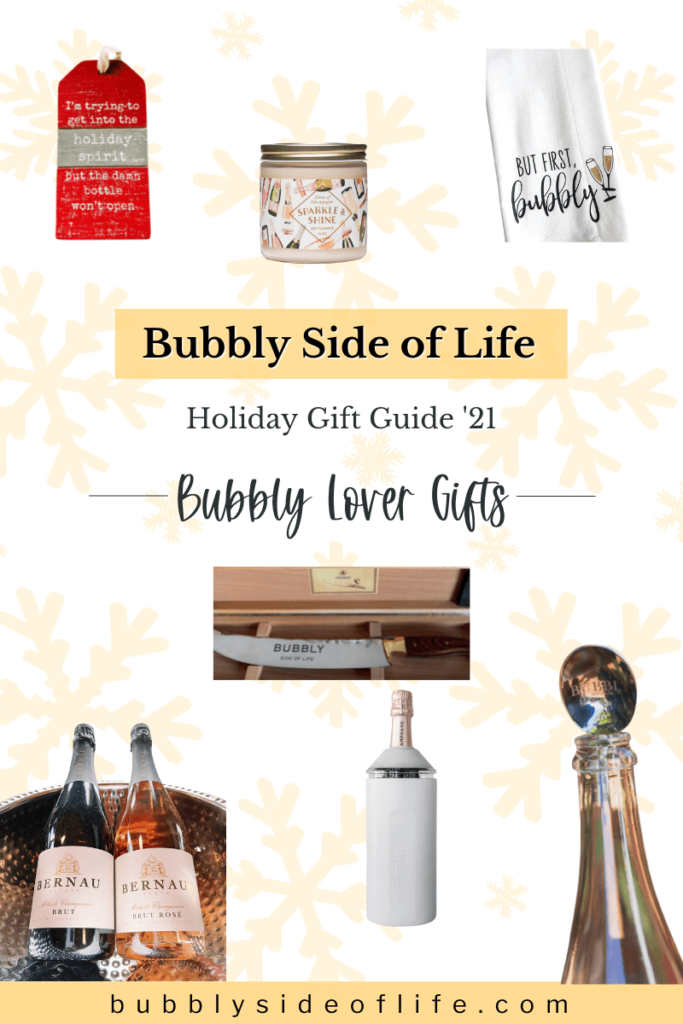 3 Holiday Gift Guides for the Bubbly Lover in your life.  Guide #3 Bubbly Lover Gift Ideas
