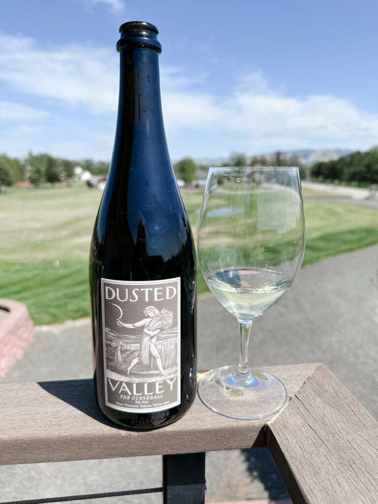 Dusted Valley's Pet Nat-50% chardonnay and 50% sauvignon blanc.
