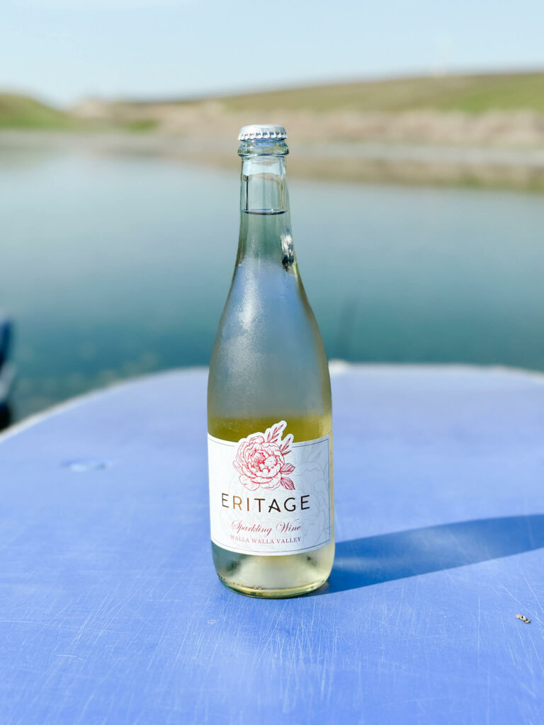 The Eritage Report wine, their inaugural vintage of 100% sparkling chardonnay.