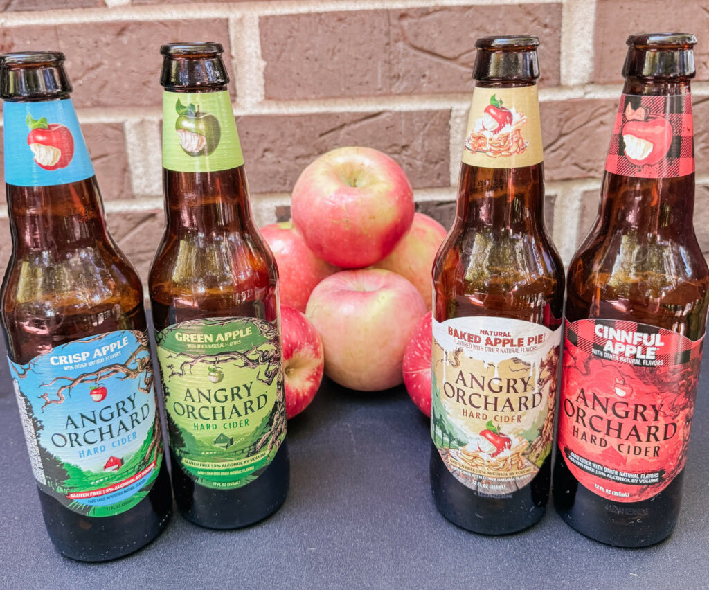Angry Orchard Hard Apple Cider Fireside Variety Pack.  We tased the Crisp Apple against the Green Apple and the Baked Apple Pie against Cinnful Apple.  Spoiler alert, you can't go wrong.