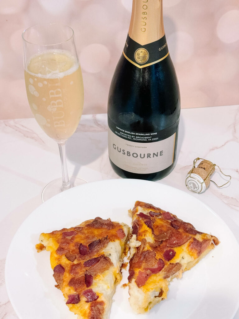 Our final pizza and wine pairing featuring a sparkling wine from England.