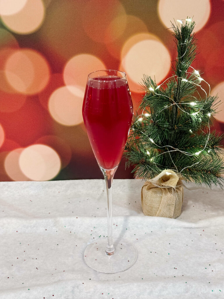 The perfect holiday gin cocktail with Empress Elderflower Rosé gin.